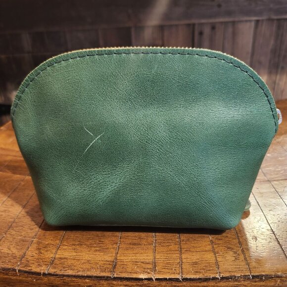 Portland Leather Cowboy Mint Bella Zippered Makeup Bag Brand New Never Used - Picture 5 of 10